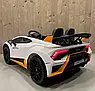 Дитячий електромобіль для дрифту Lamborghini Huracan M 5034 з пультом для дітей 3-8 років білий, фото 11