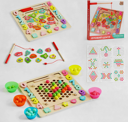 Розвивальна дерев'яна гра риболовля-сортер Fun Game, фото 1