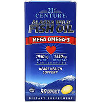 Омега 3 21st Century Alaska Wild Fish Oil Mega Omega-3 90 Softgels ML, код: 7907842