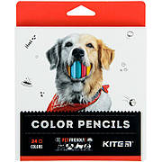 Олівці кольорові Kite Dogs K22-055-1, 24 кольори
