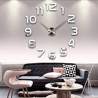 Настенные 3D часы 120 см серые ZH002№R14930
