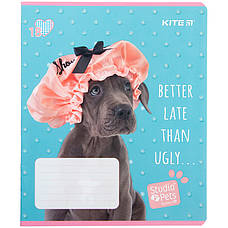Зошит шкільний Kite Studio Pets SP23-236, 18 аркушів, клітинка, фото 3