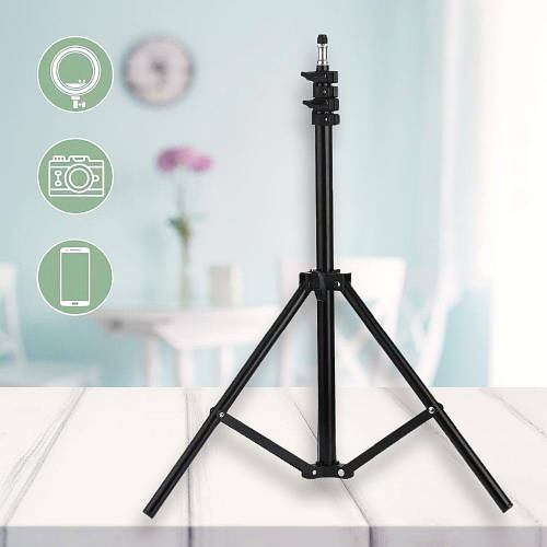 Штатив для кольцевой лампы, фотоаппарата Черный 205см, штатив тренога ...