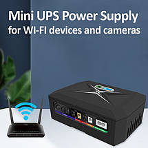 Джерело безперебійного живлення (ДБЖ, UPS) DCP60W для роутера, термінала, камери (60 Вт, 20800 mah) Black, фото 3