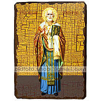 Икона Святой Николай Чудотворец ,икона на дереве 300х400 мм
