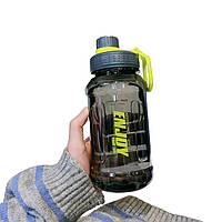 Черная , прозрачная, ударопрочная, герметичная, спортивная бутылка ENJOY для воды. 800 мл.