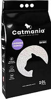 Бентонитовый наполнитель Catmania для кошек с запахом лаванды, фиолетовые гранулы, 10 л