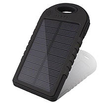 Павербанк із сонячною батареєю та ліхтарем Power Bank Solar 45000 mAh чорний 150233, фото 3