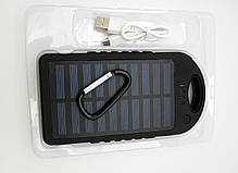 Павербанк із сонячною батареєю та ліхтарем Power Bank Solar 45000 mAh чорний 150233, фото 3