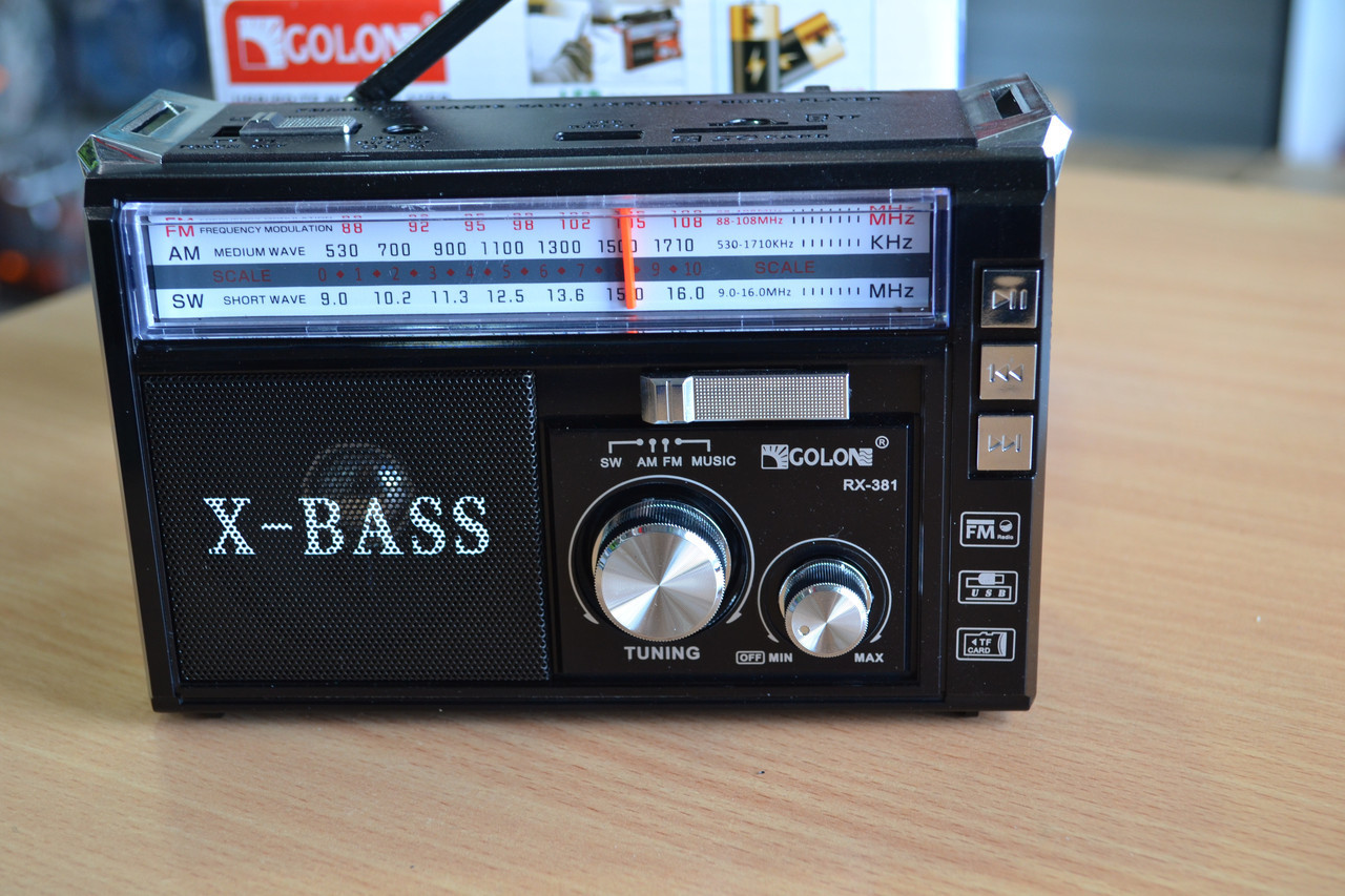 Радиоприемник GOLON RX-382 с MP3, USB + фонарик SEN - фото 7 - id-p1937761542