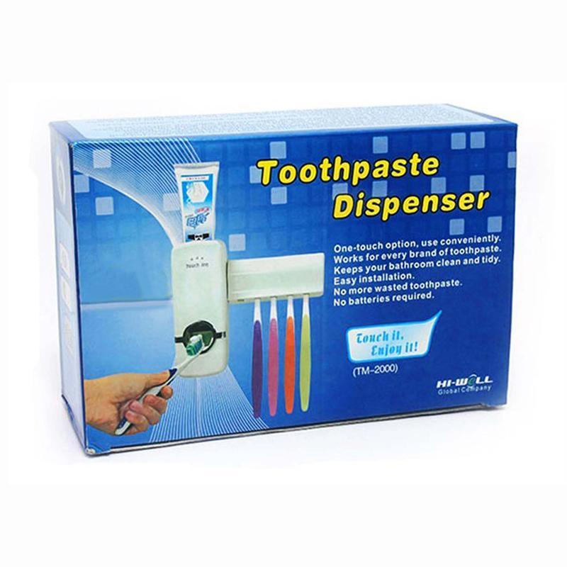 Дозатор автоматический зубной пасты Toothpaste Dispenser с держателем зубных щеток Toothbrush ho SEN - фото 3 - id-p1937761584