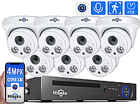 Комплект видеонаблюдения на 7 внутренних IP камер Hiseeu POE 4Мп