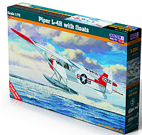 Сборная модель Mister Craft транспортный самолет Piper L-4H на поплавках (D-254/042547)