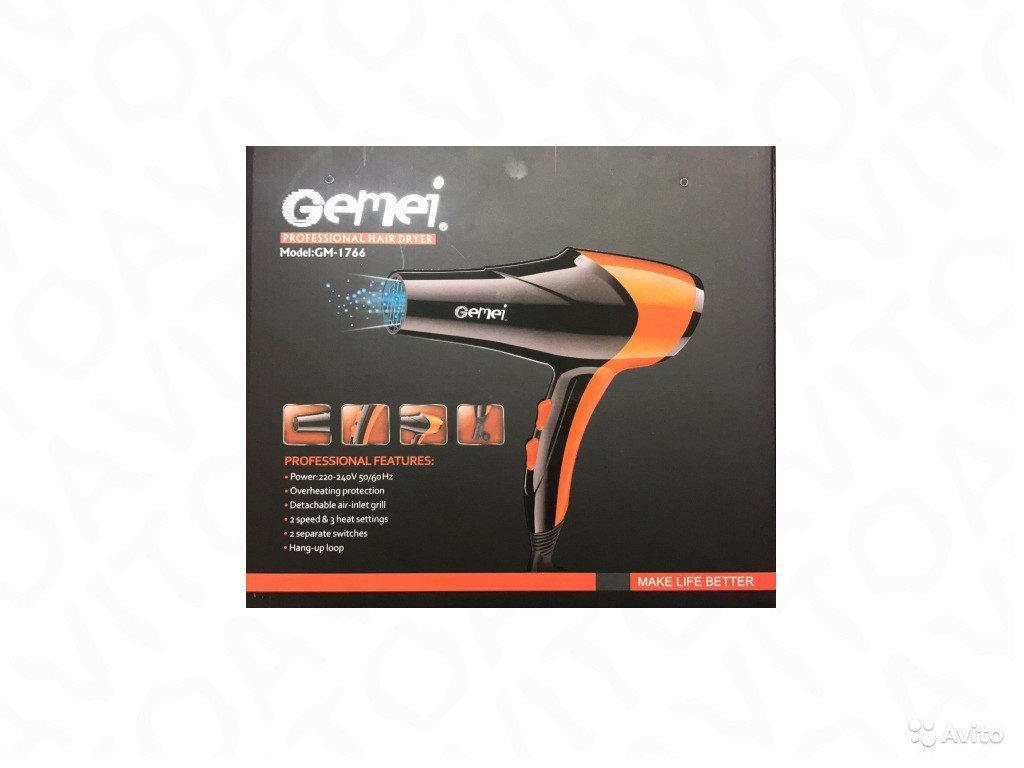 Профессиональный фен для сушки волос GEMEI GM-1766 SEN - фото 7 - id-p1937758201