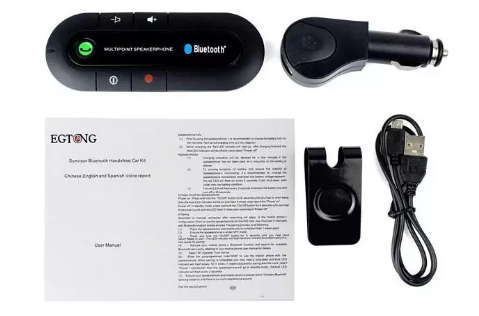 Автомобильный беспроводной динамик-громкоговоритель Bluetooth Hands Free kit HB 505-BT (спикерфо SEN - фото 4 - id-p1937758314