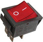 Перемикач із підсвіткою KCD-4 ON-OFF, 4pin, 15A, 220 V, червоний