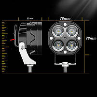 Світлодіодна додаткова панель DXZ H-F-20W 4LED фара 1 шт., фото 5