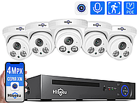 4Мп POE Комплект IP видеонаблюдения на 5 внутренних камер Hiseeu