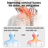 Масажна подушка для шиї PILLOW LY-344 Електричний масажер для шиї 3 режими Вібраційний масажер, фото 2