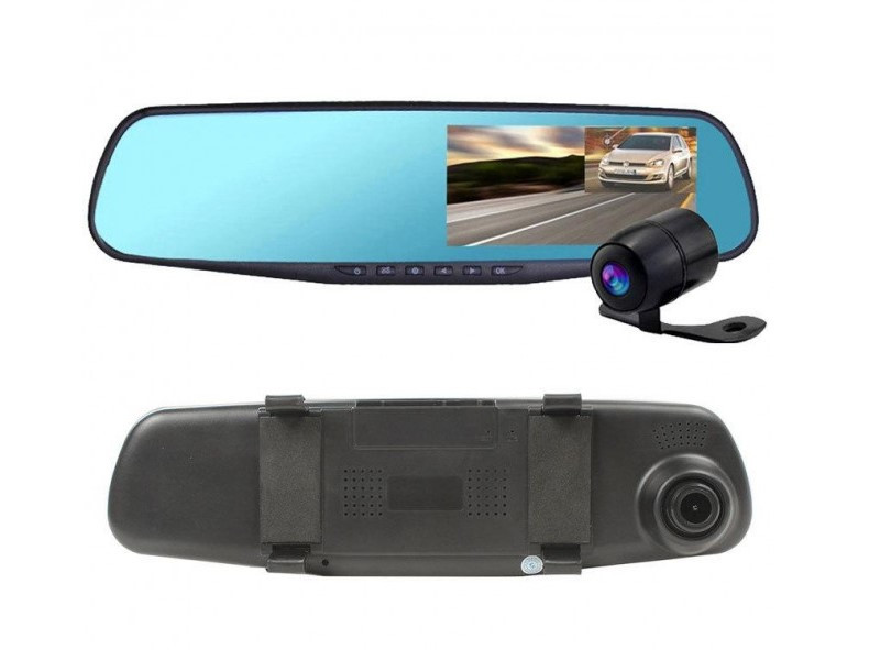 Автомобильное зеркало видеорегистратор для машины на 2 камеры VEHICLE BLACKBOX DVR 1080p камерой SEN - фото 7 - id-p1937758836