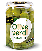 Оливки Citres Giganti Olive Verdi з кісточками 540 г, Італія