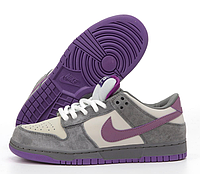 Кроссовки мужские Nike SB Dunk Low x Otomo Katsuhiro Grey Purple, Найк Данк замшевые, прошиты. код KD-14439