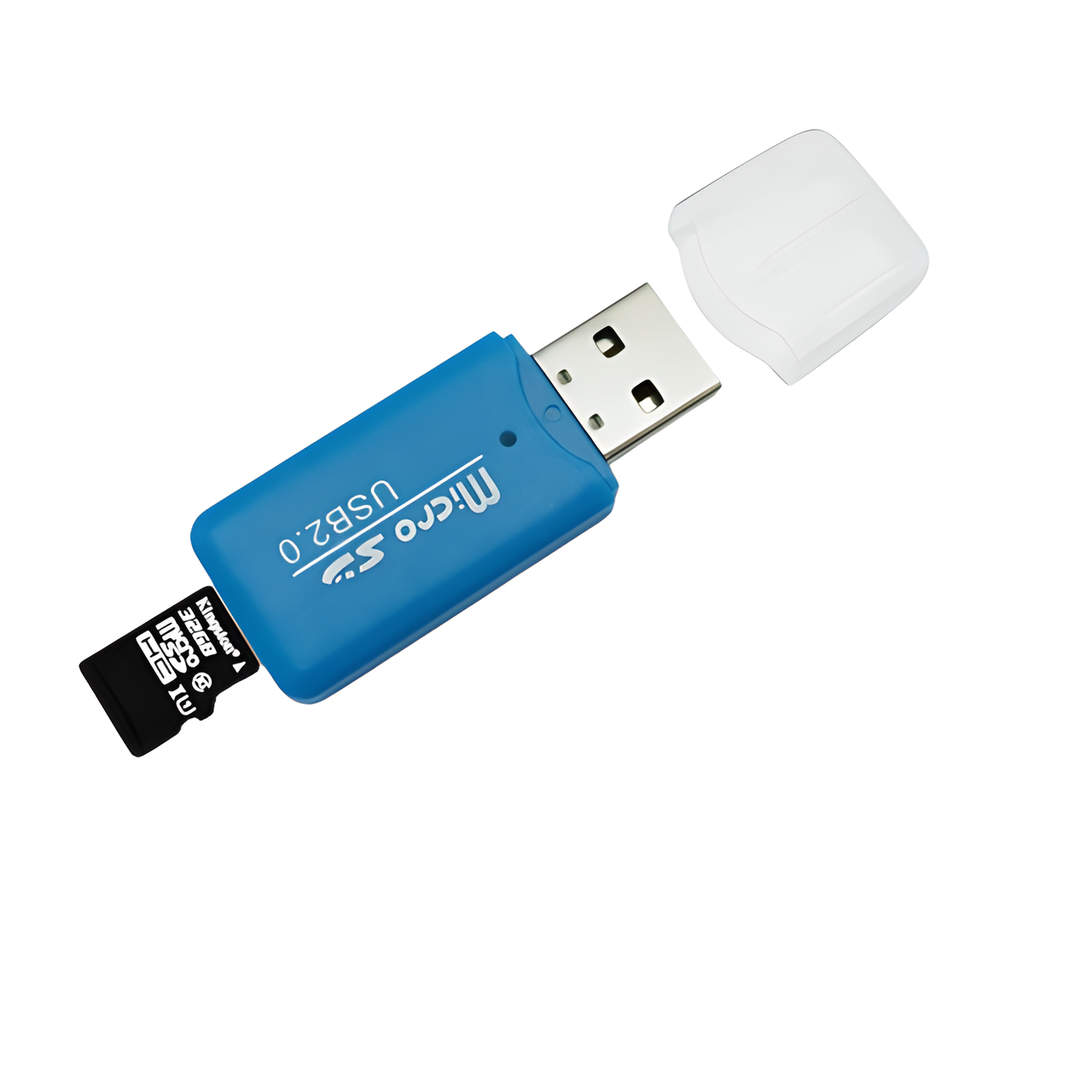 Кардрідер Card reader T-Flash MicroSD TF Blue, фото 1
