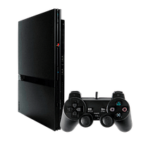 Консоль Sony PlayStation 2 Slim SCPH-7xxx Free MC Boot Black Нерабочий Привод + 10 Встроенных Игр Б/У Хороший