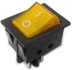 Перемикач із підсвіткою IRS-201-1С ON-OFF, 4pin, 15A, 220V, жовтий