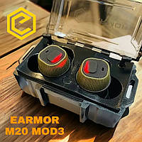 Тактические беруши EARMOR M20 MOD3 для стрельбы. Шумоподавляющие, Активные, Стрелковые беруши для военных.