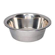 Миска для собак металева Trixie 200 мл, 10 см, сіра/тарілка для собак