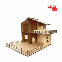 Кукольный домик "Техас" с террасой МДФ 46х52х60см ROSA TALENT
