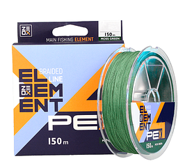 Шнур 150м 0.128 ZEOX Element PE X4 Moss Green