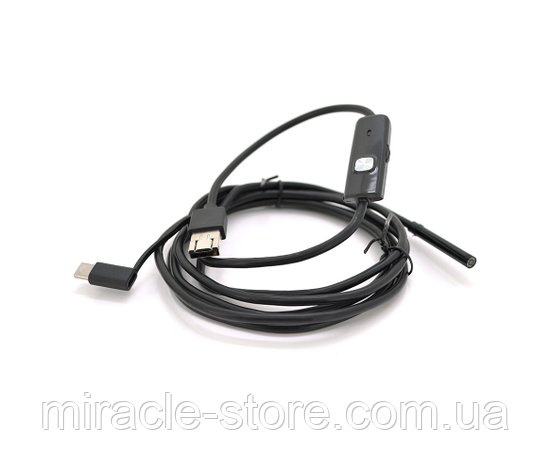 Автомобільний ендоскоп 3 in 1 MicroUSB/PC HD, жорсткий дріт, 2 м, фото 2