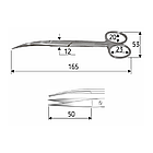 Ножиці хірургічні 16,5 см, гострий/гострий/вигнуті, J-22-043, фото 2
