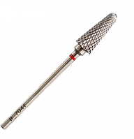 ТВЗ L_704 f Для шульги.Конус округлений Ø 6 мм червоний дрібний абразив для зняття матеріалу. Південна Корея.