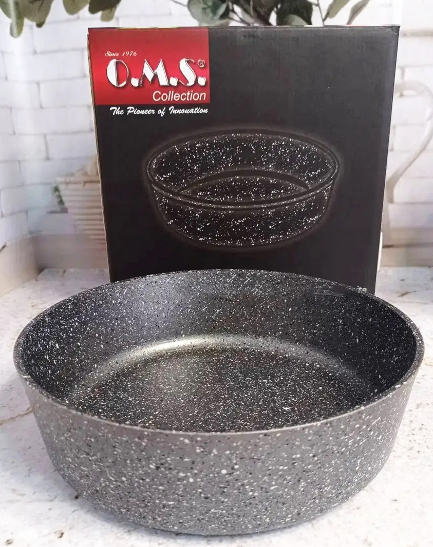 Деко форма для запікання випічки O.M.S. Collection 3411 з гранітним покриттям 24 см 2,75 л Grey Сірий