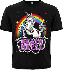 Чорна футболка Death Metal (Unicorn), Розмір L