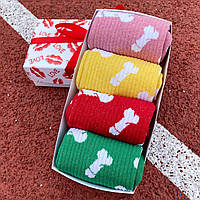 Подарочный комплект носков женских высоких весна осень с прикольными рисунками 36-41 4 пары для женщин