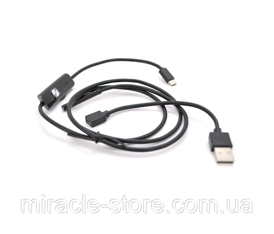 Автомобільний ендоскоп 2 in 1 MicroUSB/PC HD YT-En-2SW м'який дріт, 1 м, фото 2