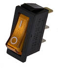 Перемикач із підсвіткою IRS-101-1С ON-OFF, 3pin, 15A, 220 V, жовтий