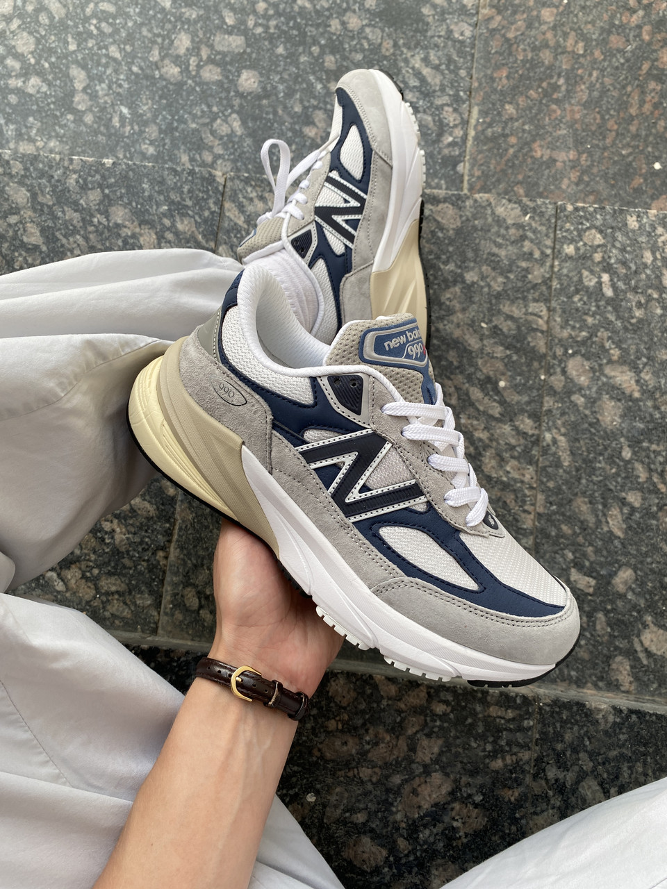 Кросівки чоловічі cірі New Balance 990 V6 Grey/Navy (13270)