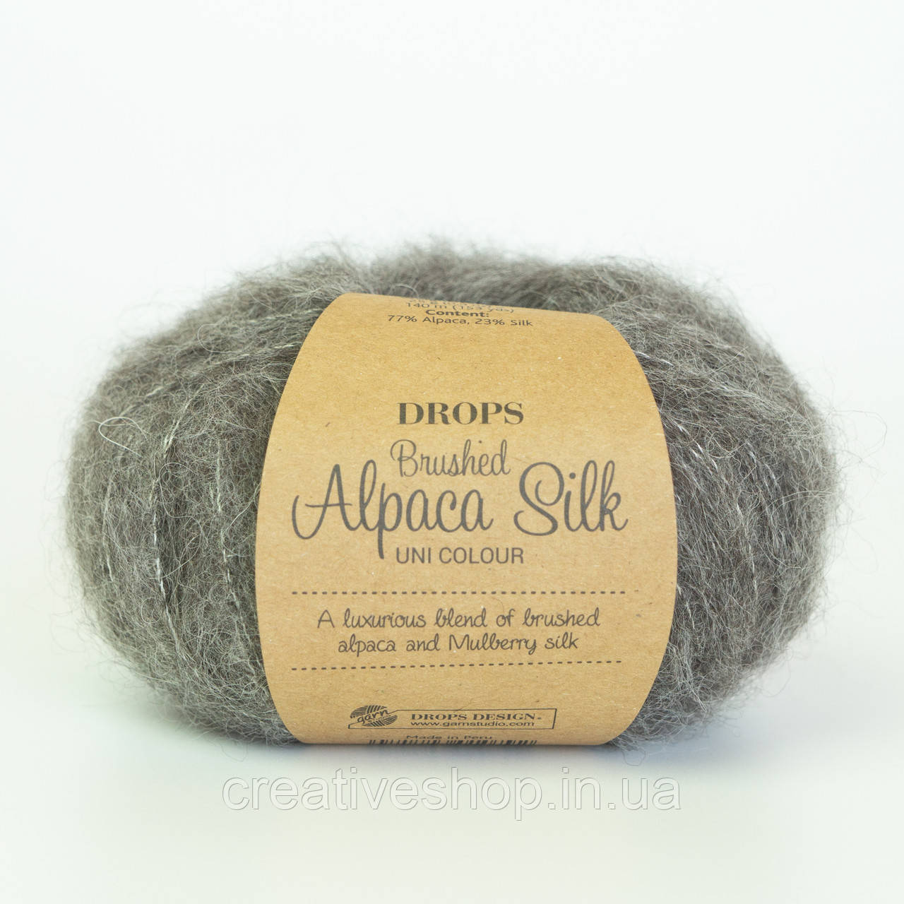 Пряжа Drops Brushed Alpaca Silk (колір 03 grey)