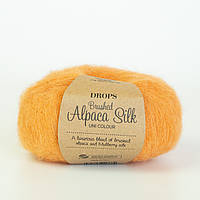 Пряжа Drops Brushed Alpaca Silk Uni colour (колір 29 tangerine)