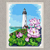 Картина за номерами Маяк з лотосами 30*40 см Ідейка KHO 5083, фото 2