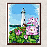 Картина за номерами Маяк з лотосами 30*40 см Ідейка KHO 5083, фото 3