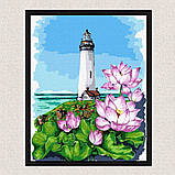 Картина за номерами Маяк з лотосами 30*40 см Ідейка KHO 5083, фото 4