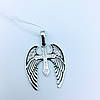 Срібний кулон Оберіг Крила Ангела Хрест, фото 2
