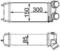 MAHLE MH CI 16 000S 2 3309 72 Радіатор наддуву CITROEN C4 1,6 HDI