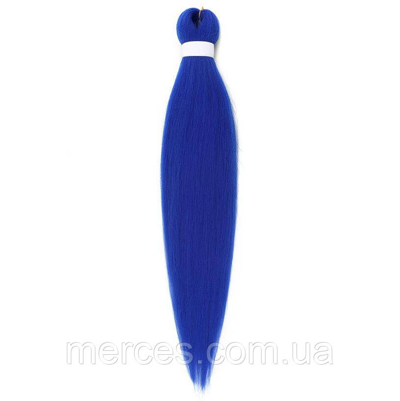 Канекалон синій Easy Braid blue однотонний EZ Довжина 65±2 см Вага 90±2 г Низькотемпературний матеріал 100-150 °C